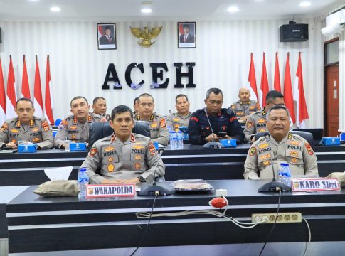 Wakapolda Aceh Hadiri Rapat Anev Terkait Tugas Polri Dalam Mendukung Ketahanan Pangan Secara Virtual