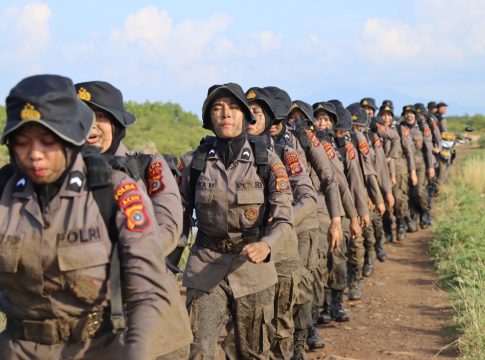 Sebanyak 142 Bintara Polri Baru Yang Bertugas Di Ditsamapta Polda Aceh Ikuti Kegiatan Pembaretan