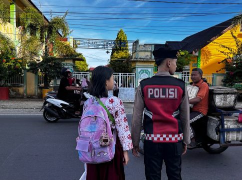 Personel Sat Samapta Polres Abdya Laksankan Strong Point Guna Menciptakan Kamtibmas