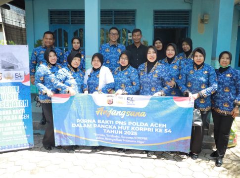 HUT Ke-54 Korpri, ASN Polda Aceh Anjangsana dan Beri Layanan Kesehatan Gratis bagi Pensiunan