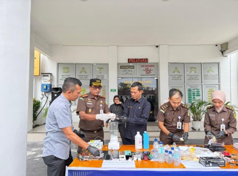 Polres Aceh Barat Hadiri Pemusnahan Barang Bukti Narkotika di Kejari Meulaboh