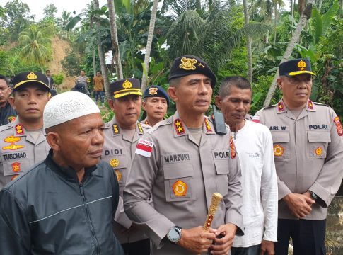 Kapolda Aceh Tinjau Progres Pembangunan Jembatan Bailey di Peusangan
