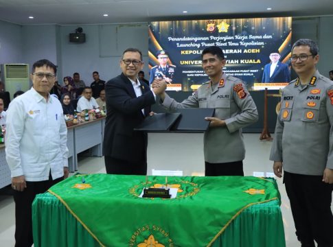 Polda Aceh dan USK Teken Kerja Sama, Launching Pusat Riset Ilmu Kepolisian