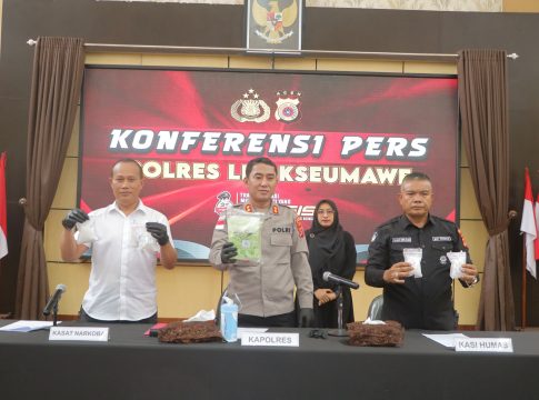 Polres Lhokseumawe Gagalkan Transaksi Sabu 1,5 Kg, Satu Pelaku Ditangkap Tiga DPO