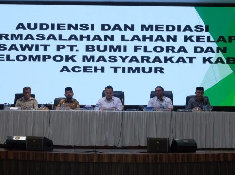 Polda Aceh Fasilitasi Audiensi Penyelesaian HGU Lahan Antara PT Bumi Flora dengan Masyarakat Aceh Timur