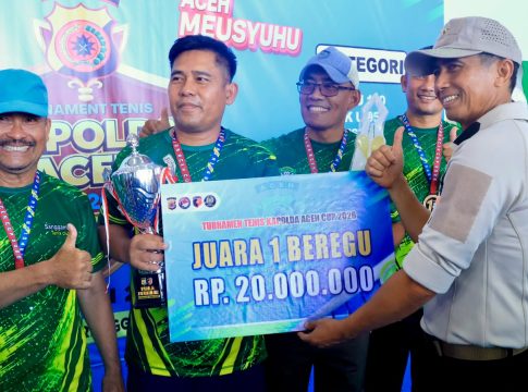 Tim Kodam Iskandar Muda Juara I Turnamen Tenis Kapolda Aceh Cup 2026