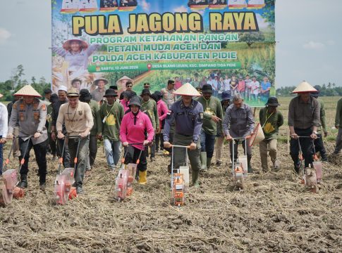 Wakapolda Aceh Launching Penanaman Jagung Bersama Petani Muda Milenial di Pidie, Perkuat Ketahanan Pangan Nasional