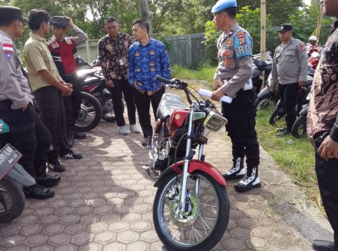 Polres Bener Meriah Gencarkan Penertiban Knalpot Brong di Sekolah, Puluhan Motor Terjaring