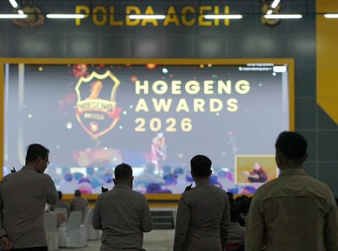 Kapolda Aceh Bersama Personel Polda Aceh Ikuti Nobar Malam Penganugerahan Hoegeng Awards 2026