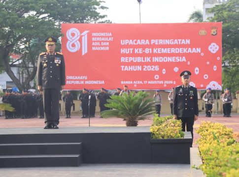 Brigjen Ari Wahyu Widodo Pimpin Upacara HUT ke-81 Kemerdekaan di Polda Aceh