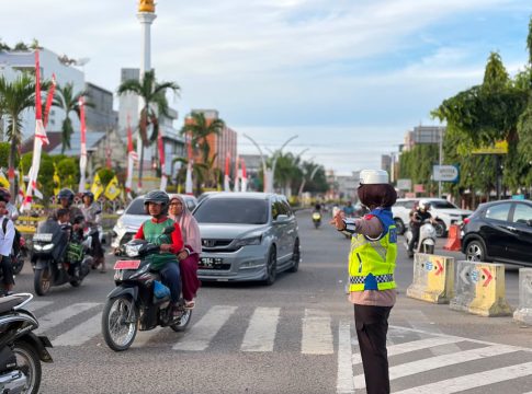Gatur Pagi, Polantas Bireuen Ciptakan Ruang Keselamatan Bagi Pengguna Jalan