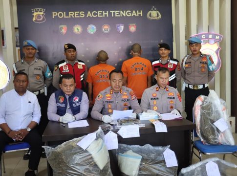 Polres Aceh Tengah Bongkar Peredaran 22,8 Kilogram Ganja, Dua Tersangka Diciduk, 45.728 Jiwa Terselamatkan