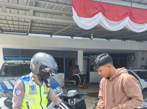 Satlantas Polres Aceh Tamiang Tertibkan Kendaraan Berknalpot Tidak Sesuai Spesifikasi